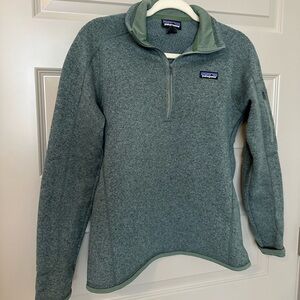 Patagonia Green Quarter-Zip Fleece Pullover